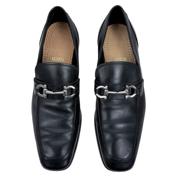 Salvatore Ferragamo Gancini Buckle Leather Loafer Black Size 9D main image 9